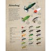 Arbogast Jitterbug Topwater Bass Fishing Lure - Excellent for Night Fishing, Fire Tiger, G600 (2 1/2 in, 3/8 oz)