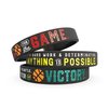 (12-Pack) Basketball Motivational Silicone Bracelets - Wholesale Bulk Basketball Jewelry, Sports Gifts, Party Favors and Supplies