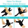 Vive Ankle Brace for Sprained Ankle - Adjustable Ankle Sleeve for Plantar Fasciitis, Tendonitis, Sprains, Swollen Feet - Lace Up Support Wrap for Running, Sports Injuries, Recovery (Fits Right & Left)