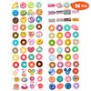 96 PCS Donut Temporary Tattoos Party Decorations Favors Supplies Doughnut Candyland Candy Theme Birthday Cute Sweet Tattoo Stickers Christmas Gifts for Boys Girls Kids Classroom School Prizes Carnival