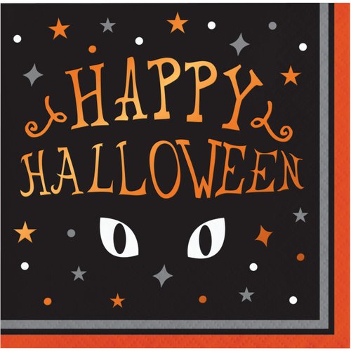 Creative Converting Wicked Witch Beverage Napkins, 5", Multi-color