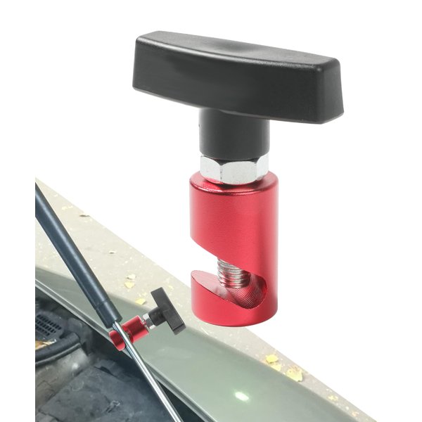 Zlirfy Hood Lift Lever Holder,Lift Support Clamp with Brass Core Protection,Car Accessories Car Hood Struts Hood Clamps and Spark Plug Caliper for Car Engine Hoods,Tailgates,Hatch Struts (Red)