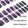 Nailog Semi Cured Gel Nail Strips 34 pcs | Long Lasting Nail Polish Sticker Wraps with Glossy Gel Finish | Constellation