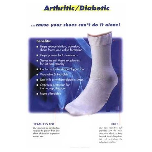 Made in USA 3 Pairs Diabetic Socks for Foot Pain and Neuropathy - Small - Sport/Golf (Size 9-11)