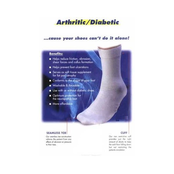 Made in USA 3 Pairs Diabetic Socks for Foot Pain and Neuropathy - Small - Sport/Golf (Size 9-11)