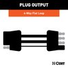 CURT 58050 Vehicle-Side and Trailer-Side 4-Pin Flat Rubber Wiring Harness with 72-Inch Wires