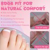 LuckForever 240pc French Gel X Toe Nail Tips Short Square Fake Toenails French Tips Press on Gel Nails Nude Toe Nail Tips Full Cover Soft Gel False Toenails with Glue for Acrylic Toe Nail Extensions