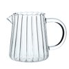 CHOOLD Elegant Wave Shaped Crystal Glass Creamer Coffee Pitcher/Serving Pitcher/Sauce Pitcher/Milk Creamer Jug for Kitchen 8.5 oz
