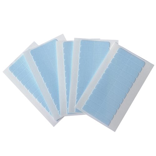 Tape in Hair Extensions Replacement Tape 60 Pieces Hair Extension Tape Tabs 5 Sheet Double-Sided Replacement Tape No Residue Tapes Tabs 4 x 0.8 cm