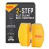 Smith's CCKS 2-Step Knife Sharpener - Yellow - 2-Step Preset Coarse & Fine Slots - Outdoor Handheld Knife Sharpener - Fishing, Hunting, Fillet, Pocket Knives - Compact Plastic Portable Keychain Tool