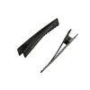 MAHAVIMOKSA 30pcs Black Flat Single Prong Alligator Hair Clips for DIY Craft (60MM/2.35")