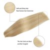 Balayage Remy Hair Extensions Clip in 20Inch 100g Golden Blonde Mixed Bleach Blonde Highlight Lace Weft Clip in Human Hair Extensions Double Weft 4pcs Thick Highlighted Extensions Clip on