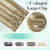 Ukira Blonde Clip in Hair Extensions Real Human Hair, 18 Inch 70g 7pcs Balayage Hair Extensions Mixed Bleach Blonde Ntural Straight Blonde Remy Human Hair Extensions Clip ins for Women