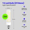 Feit Electric Specialty 6.5 Watts LED Light Bulb with 75-Watt Equivalent, Dimmable T4 Bulb, 750 Lumens, 9 Yrs. Leftime, 5000K Daylight, Pack of 1 - BP75MC/850/LED