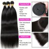 Straight Bundles Human Hair 3 Bundles 18 20 22 Bundles Human Hair Straight Human Hair Bundles 10A Unprocessed Brazilian Virgin Hair Bundles Natural Black Hair Extensions