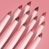 evpct Retractable 1Pcs Lip Liner Pencils and 1 Pcs Lip Gloss Makeup Set for Shaping & Sculpting Lips, Plum Purple Long-Lasting Waterproof Matte Rich Lip Colors Liner Crayon Liquid Lipstick 06#