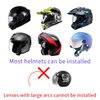 Uallhome Universal Motorcycle Full Face Helmet Shield Fog Resistant Lens, Clear Visor Insert Anti-Fog Film Waterproof Sticker