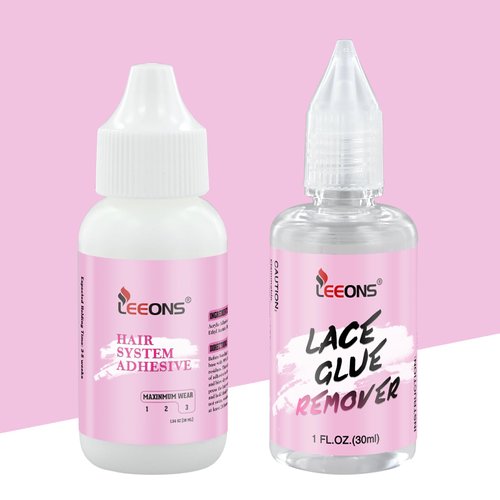 2 Bottles Glue Set-Waterproof Wig Glue for Lace Wigs and Lace Glue Remover(1PCS Wig Glue 1.28oz+1...