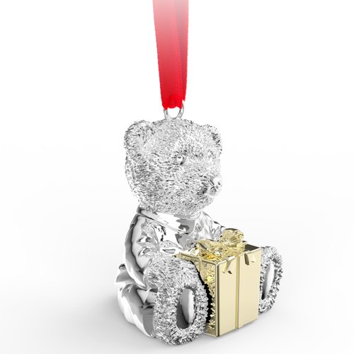 Christmas Ornament 2024 Christmas Ornaments for Kids Family Christmas Tree Ornament Set Teddy Bear Ornament Metal Baby First Christmas Ornament 2024 Christmas Hanging Ornaments