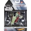 Hot Wheels Star Wars Starships Select Boba Fett's Starship, Premium Collectable Replica with Movable Part & Display Stand