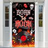 Avezano Rock and Roll Party Decorations Born to Rock Door Banner 50s Rock Star Music Theme Birthday Party Supplies Door Decorations