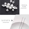 Brishow Bride Wedding Hair Pins Silver Hair Clips Pearl Crystal Bridal Hair Piece Rhinestone Hair Accessory for Women and Girls (5 PCS)