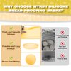 WYKJII Silicone Banneton Bread Proofing Basket, 9inch Round Basket for Sourdough Bread Proofing, Foldable Bread Proofing Bowl Set for Sourdough Bread Baking, Beige