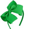 MEEDEE Emerald Green Big Bow Headband for Girls Grosgrain Ribbon Hair Hoop Headband for Toddlers Kids Party Decoration Cosplay Costume Headwear Makeup Handmade Hair Band