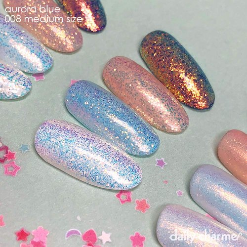 DAILY CHARME Dreamy & Aurora Fairy Dust Magic Iridescent Nail Art Glitter Decoration (0.004 Original, Aurora)