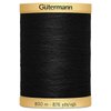 Gutermann Natural Cotton Thread Solids 876yd, Black