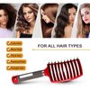 Hairstreaq Detangling Brush, Curved and Vented for Wet or Dry Detangling Hair Brush for Men, Women & Kids’ Long, Thick, Thin, Curly & Tangled Hair (Colorful)