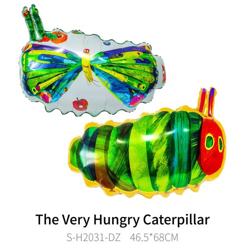 4Pcs Hungry Caterpillar Balloons/Back to School Balloons/Very Hungry Caterpillar Butterfly Decor/Juicy Fruit Theme Party Supplies/Baby Shower Birthday/Kids Reading Story Theme Party Supplies