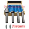 MT2 Live Center Wood Lathe Drive Spur Cup 4pcs Set with 2Pcs Extra Replacement Tips with Good Quality Wooden Box