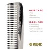 Kent 93TG Mini Beard Comb for Men, Wide Tooth Men's Comb, Mustache Comb and Beard Combs for Facial Hair, Small Pocket Sized Travel Comb, Mini Comb Detangle Comb for Beard Detangling Comb