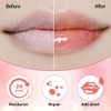 Plumping Lip Oil, Hydrating Gloss Tinted Lip Balm Transparent Lip Care, Big Brush Head Glitter Shine, Long Lasting Nourishing Non-sticky Fresh Texture(PINK)