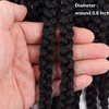 7 Packs Crochet Box Braids Curly Ends 10 Inch, Braid Crochet Hair for Black Women (10 Inch, 2#)