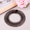 6 PCS Plastic Stretchy Circle Flexible Comb Teeth Headband Hair Clips Hoop Women's Fashion Hair Combs Hair Band Hair Accessories (Black+Brown+Transparent)