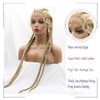 Kalisa,Blonde 4 Twist Lace Front Braid Wig Nature Looking with Baby Hair Synthetic Wigs Hand Tied Heat Resistant Fiber 4 Braided Daily Wear Wigs for Women 30 Inches