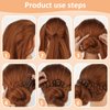 Gjinxi Hair Side Combs 4 Pcs Hair Fork Clips Hair Pins Combs Metal Buns Updo U-Shape 4 Prong Hair Sticks Hairpin Styling Tool Accessories Twist Black Headpieces for Women Girls Decoration
