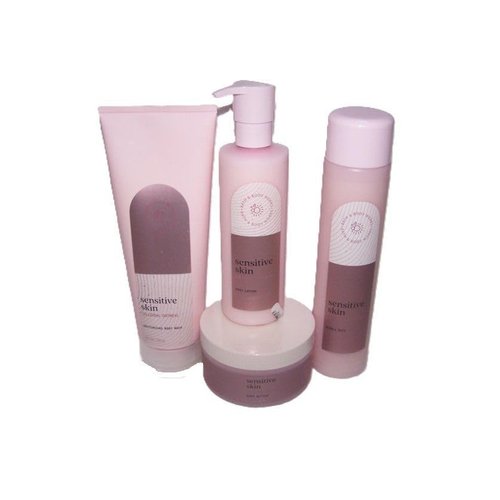 4 pack Sensitive Skin With Colloidal Oatmeal bath body lotion wash bubble bath butter