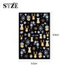 8 Sheets Glitter Christmas Nail Art Stickers Decals Self-Adhesive Holiday Gold Snowman Snowflake Winter Nail Supplies Nail Art Design Decoration Accessories
