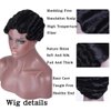 DIFEI 15 Colors Women Black Blonde Golden Brown Pink Blue Wine Red Short Finger Wave Curly Wigs Nuna Wigs Janet Collection (BUG)