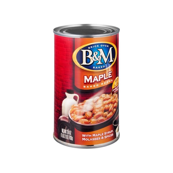 B&M Baked Beans, Real Maple Flavor, 28 Ounce