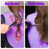 KUNBEIEN Hair Dye Collar, Salon Hairdressing Hair Cutting Cape, Styling and Hair Cutting Salon Supplies, Waterproof Silicone Neck Guard, Perfect for Home and Professional Hair Coloring (Purple)