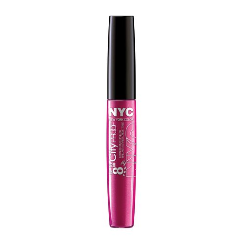 N.Y.C. New York Color 8 HR City Proof Extended Wear Lip Gloss, Perpetually Hot Pink, 0.22 Fluid Ounce