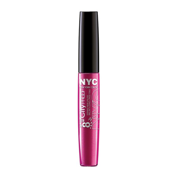 N.Y.C. New York Color 8 HR City Proof Extended Wear Lip Gloss, Perpetually Hot Pink, 0.22 Fluid Ounce