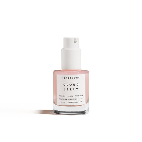 HERBIVORE Cloud Jelly Plumping Hydration Face Serum – Vegan Collagen + Tremella Mushroom + Strawberry Extract, Plant-based, Vegan, Cruelty-free, 30mL / 1 oz