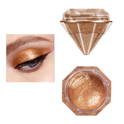 Febcraft Glitter Eyeshadow Palette - Shimmering Brown Eye Glitter,Face Glitter Makeup for Sparkling Eyes,Single Eyeshadow - Shimmer Eyeshadow Palette(Brown)