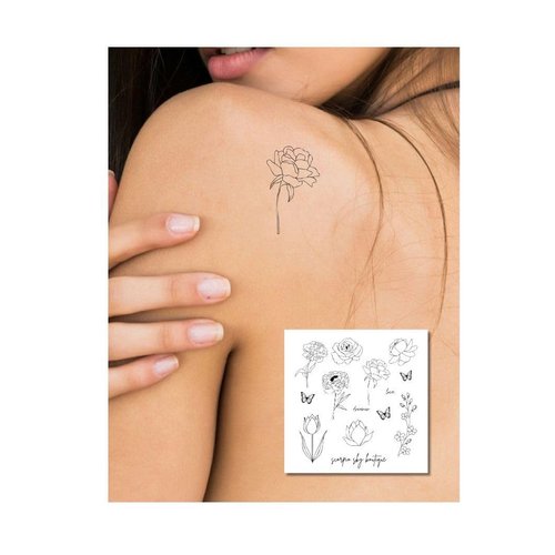 Realistic Temporary Tattoos for Women, Variety Pack