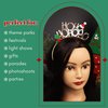 Needzo Ho Ho Ho Christmas Headband, Holiday Hair Band Accessory For Women, One Size Fits Most, 7.5 Inches